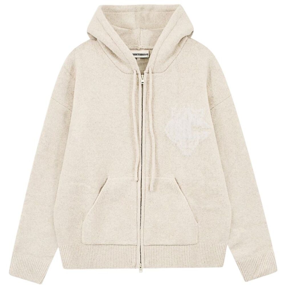 Couture Club Womens/Ladies Fluffy Full Zip Hoodie / Beige